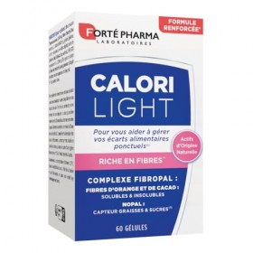 Forté Pharma - CaloriLight 60 - Nopal, Fibres dorange et de cacao - Aide minceur et perte de poids - Capteur de graisses, Ef