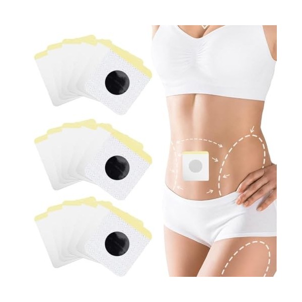 PYEUIFT 50 Pièces Patchs Minceur, Brûleur de Graisse Naturel, Perte de Poids Rapide, Réduction de la Graisse Abdominale et de