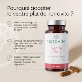 VENTRE PLAT | Réduit l’Assimilation des Graisses et des Sucres | Contre Ballonnements et Ventre Gonflé | Actif Breveté ID-alG