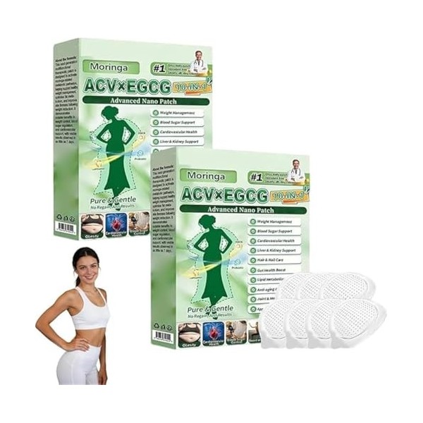 Purelora ACV x EGCG Lot de 5 patchs à micro-aiguilles avancés 10 en 1 – Patchs à micro-aiguilles Purelora 2026, ingrédients n...