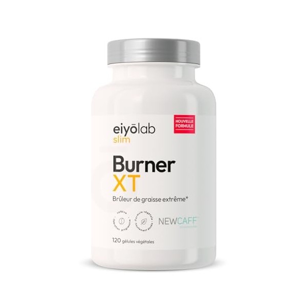 BURNER XT | Brûleur de Graisse Extrême | Caféine Microencapsulée NewCaff™ + L-Carnitine + Café Vert + Guarana | 120 Gélules V