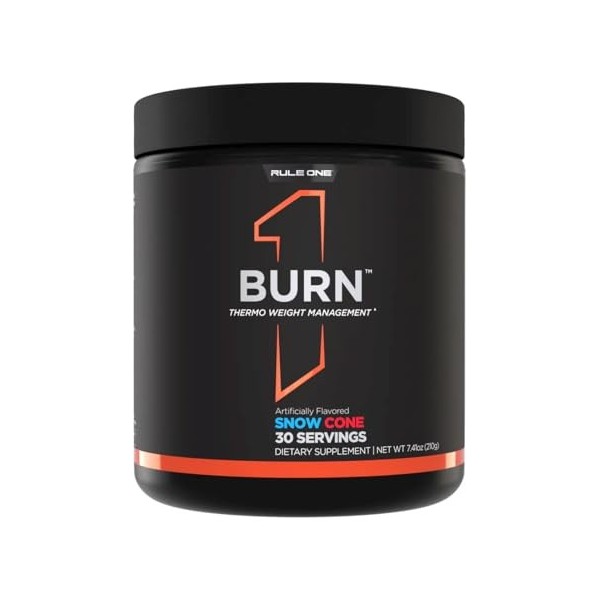 Rule1 Burn Powder 30 Servings Snow Cone - Régime et gestion du poids - Brûleur de graisse