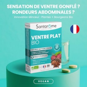 Santarome Bio - Ventre Plat | Complément Alimentaire Minceur Perte de Poids | Action Ciblée Rondeurs Abdominales - A base de 