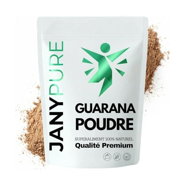 Guarana en Poudre 100g | Contrôle du Poids Énergie Boost Mental Concentration Minceur Puissant | Stimulant Alternative au Caf