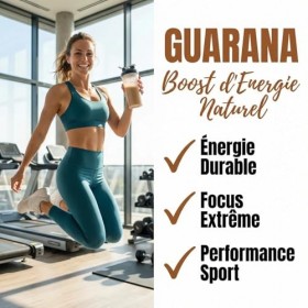 Guarana en Poudre 100g | Contrôle du Poids Énergie Boost Mental Concentration Minceur Puissant | Stimulant Alternative au Caf