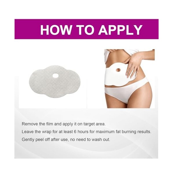 Lot de 5 patchs amincissants pour labdomen, efficacité et sécurité, brûleur de graisse rapide