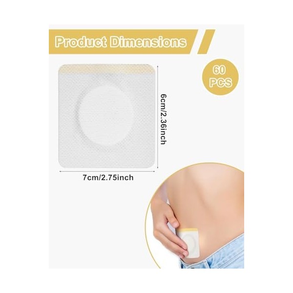 GRETY 60 Patchs Minceur Rapide, Patchs Brûle-Graisses Amincissants, Amincissement Rapide Brûleur de Graisse