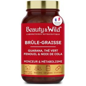 Bruleur de Graisse Puissant, Formule Minceur avec Guarana, Thé Vert, Coupe Faim Naturel, Complément Perte de Poids, Cure de 1