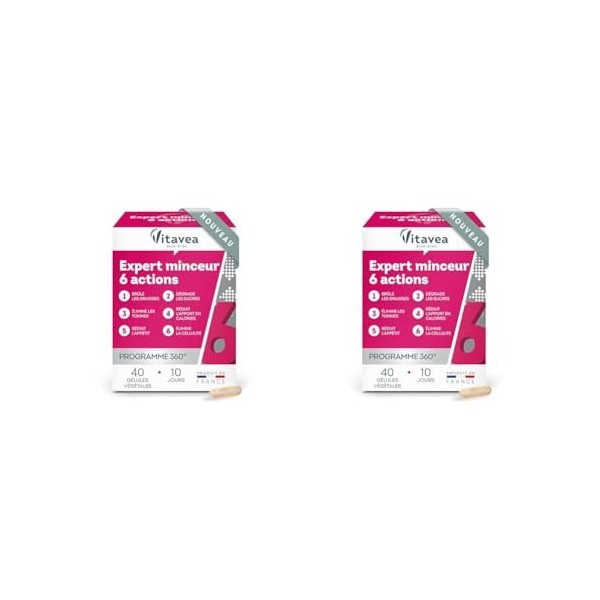 VITAVEA BIEN-ETRE Expert Minceur 6 actions en 1 - Complément Alimentaire Minceur, Cellulite, Contrôle du poids, Elimination -...