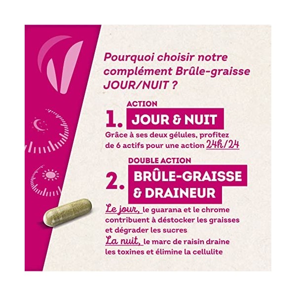 Vitavea - Complément alimentaire Minceur Brûle-graisse EXTRA FORT - Brule graisse : Guarana Chrome - Detox Draineur : Marc de...