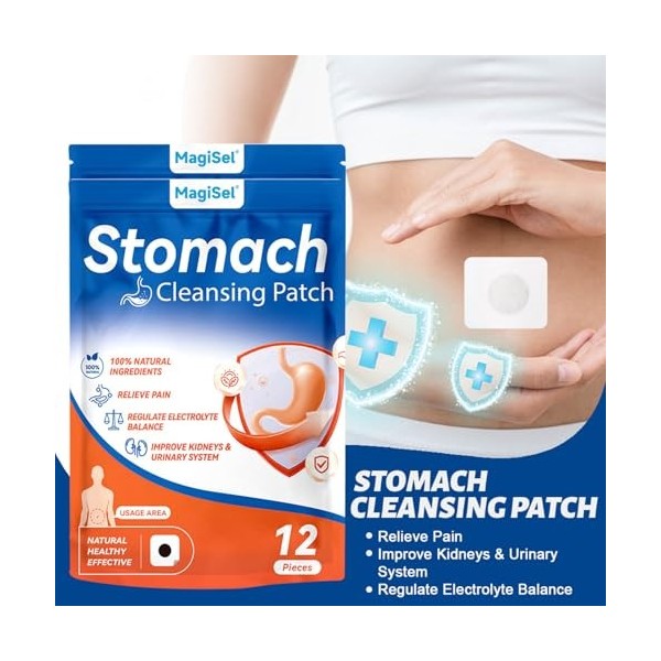 Autocollant nombril, Patch de ballonnements d’estomac, Patch Amincissant Ventre, 12 Pièces Patchs naturel à base de pour lab