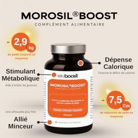 MOROSIL BOOST | Brûleur de graisses hautement dosé | Complément minceur | Thé Vert | Guarana & Zinc | Minceur Homme & femme |
