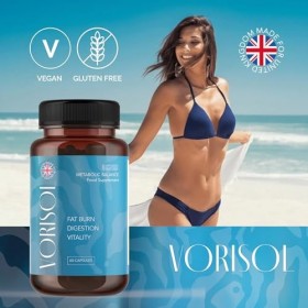 Vorisol Metabolic Balance, complément alimentaire végétalien, 60 gélules, brûle-graisses, digestion et vitalité