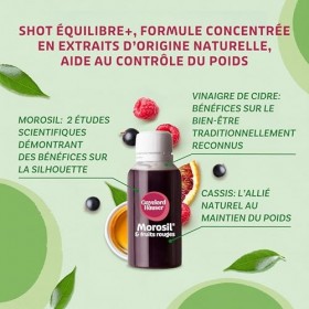 GAYELORD HAUSER - Morosil Shot Concentré - Fruits rouges - Equilibre plus - Aide au contrôle du poids - 7 Flacons x 30ml