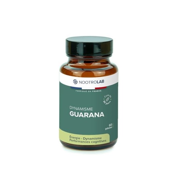 Guarana Bio – Dynamisme, Énergie & Endurance – Brûleur de Graisses Naturel – 60 Gélules Végétales – Nootrolab