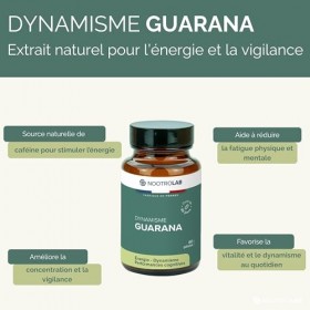 Guarana Bio – Dynamisme, Énergie & Endurance – Brûleur de Graisses Naturel – 60 Gélules Végétales – Nootrolab