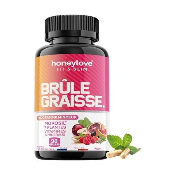 Bruleur de Graisse Puissant Morosil Homme & Femme 90 gélules | Coupe-faim et perte de poids | Vinaigre de cidre | Minceur ext