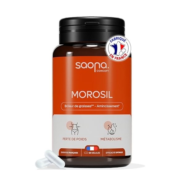 Brûleur de Graisse Puissant | Morosil® 400 mg, Kola, Zinc, Vitamine C | Perte de Poids Rapide et Efficace | Minceur Homme & F