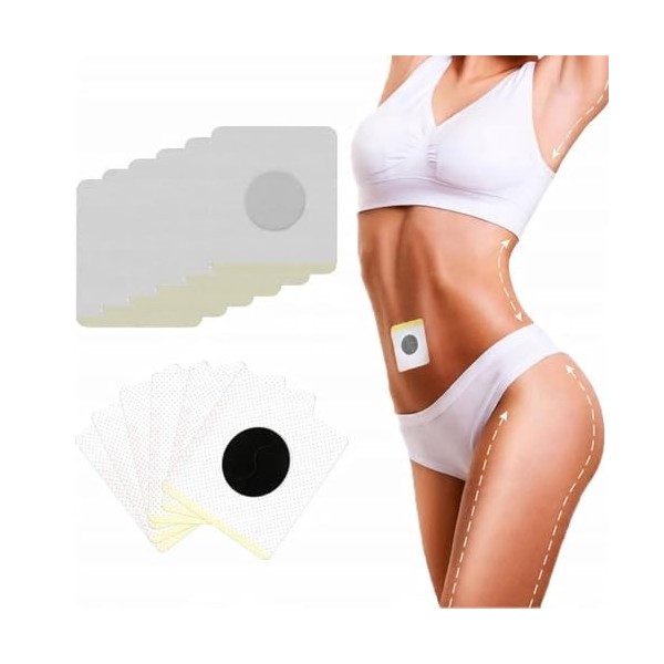 DIFLAX 50 Pièces Patchs pour le nombril, Pour taille seau, Graisse du ventre, Facile à utiliser, Non irritant