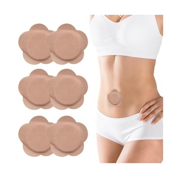 PYEUIFT 50 Pièces Patchs pour le nombril, Pour taille seau, Graisse du ventre, Facile à utiliser, Non irritant Nu