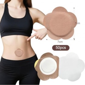 PYEUIFT 50 Pièces Patchs pour le nombril, Pour taille seau, Graisse du ventre, Facile à utiliser, Non irritant Nu