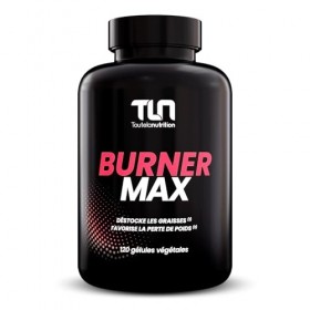 BURNER MAX | Brûleur de Graisse Hautement Dosé | Caféine Naturelle + L-Carnitine + Guarana | Burner Thermogénique, Lipotrope,