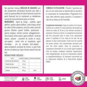 Eafit MINCEUR - GUMMIES Bruleur de graisses - Brule graisse - Perte de Poids - Sans sucre - Vegan - Guarana - Chrome - Cafe v...