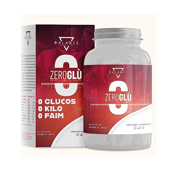 ZEROGLÙ - 60 Gélules | Bruleur de Graisse Puissant | Coupe Faim | Perte de Poids | Réduit laccumulation de sucres pour un co