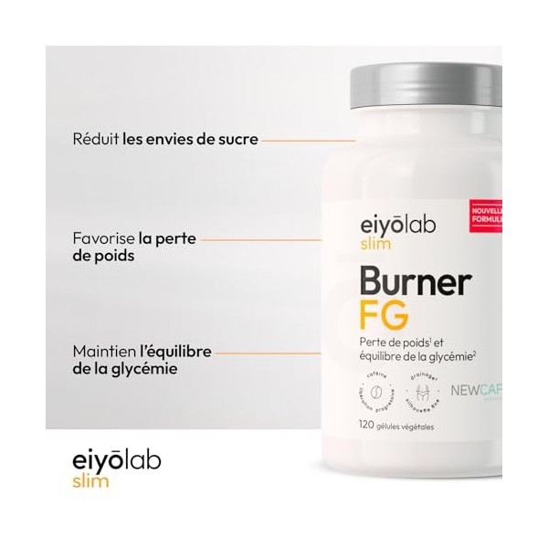 BURNER FG | Brûleur de Graisse Puissant Spécial Femme | Caféine NewCaff | Detox Anti-Cellulite | L-Carnitine + Thé Vert + Gri