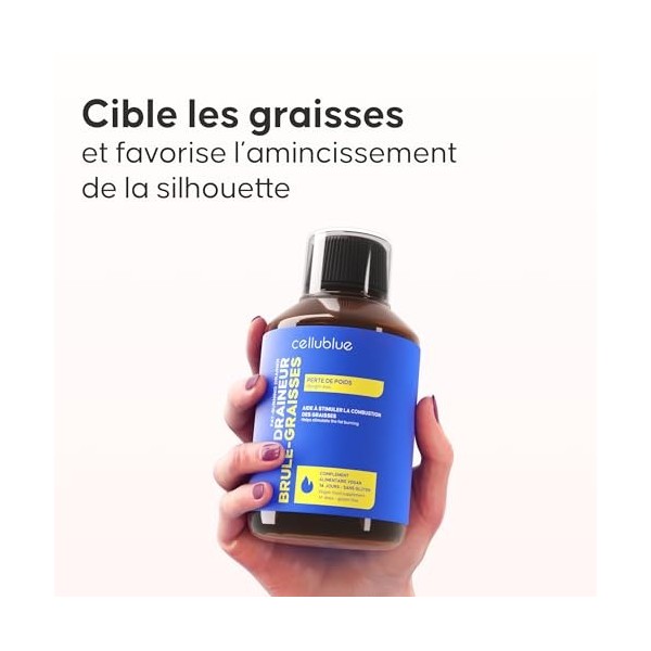 Cellublue Draineur Brûle-Graisses – Formule ultra-concentrée innovante – Marque experte depuis 12 Ans – Cure intensive de 15 
