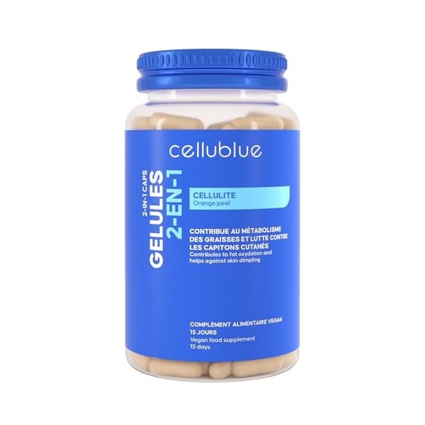 Gélules 2-en-1 – Anti-Cellulite et Brûleur de Graisse Puissant – Complément minceur Végétal & Drainant – Peau lisse et Capito