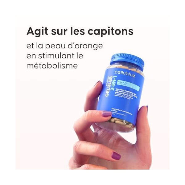Gélules 2-en-1 – Anti-Cellulite et Brûleur de Graisse Puissant – Complément minceur Végétal & Drainant – Peau lisse et Capito