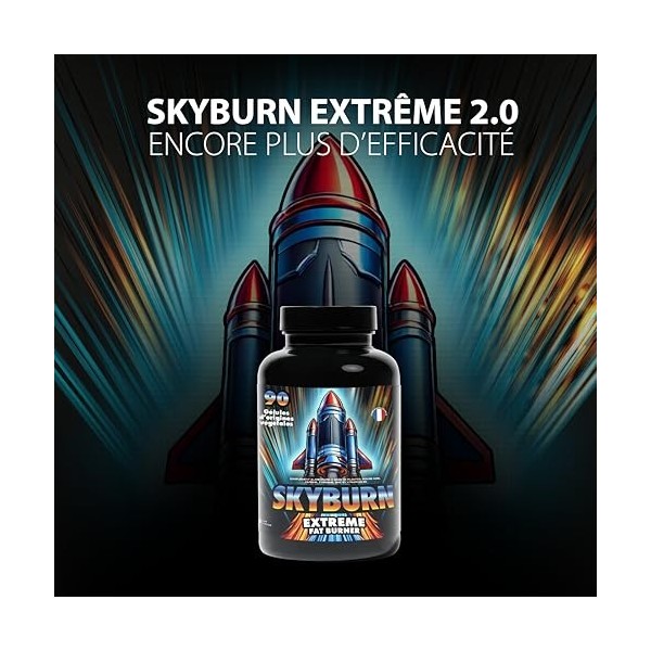 SKYBURN Extrême Brûleur de Graisse Puissant | Perte de Poids Rapide & Efficace | Coupe-Faim Naturel Ultra Fort | Brûle Graiss
