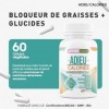 Adieu Calories Healthy Fusion – Bloqueur de glucides et de graisses | Complément minceur intensif, brûleur de graisses et cou