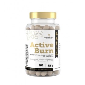 Golden Tree Active Burn − Complément Alimentaire avec Thé Vert, Vitamine C, Vitamine B6, Zinc, Chrome et Extrait de Poivre No