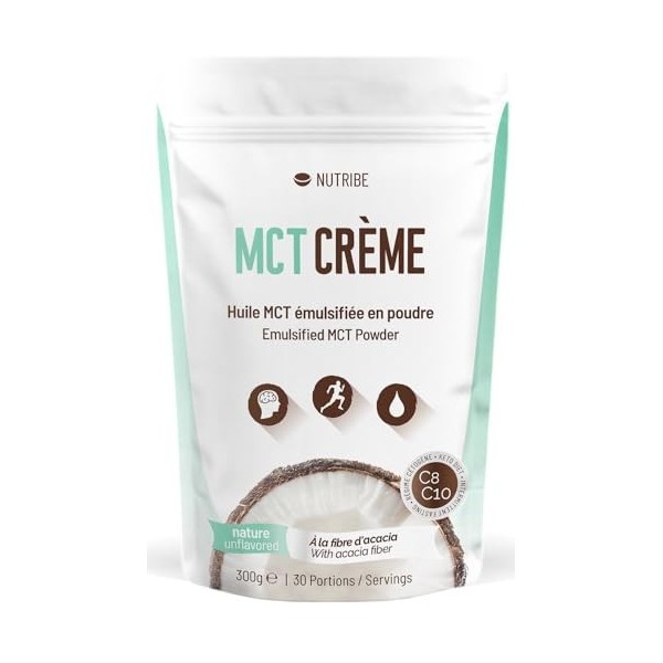 Poudre MCT C8 C10 nature Fibres dacacia | Pour la cétose, régime keto, paléo, jeûne intermittent