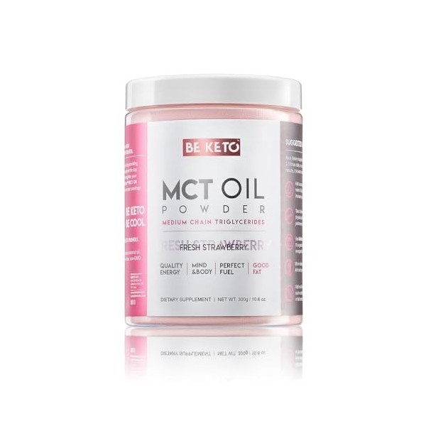 Huile MCT en poudre - Fraise fraîche 300g