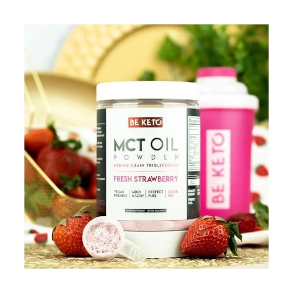 Huile MCT en poudre - Fraise fraîche 300g