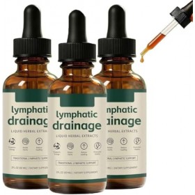 Lot de 3 gouttes de drainage lymphatique pour lymphorie, gouttes de bien-être lymphatique, soutien du système lymphatique, ra