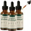 Lot de 3 gouttes de drainage lymphatique pour lymphorie, gouttes de bien-être lymphatique, soutien du système lymphatique, ra