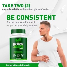 Burn Jaro Pro - avec complexe de sel rose | Support du métabolisme pour les femmes et les hommes | Support naturel du métabol...