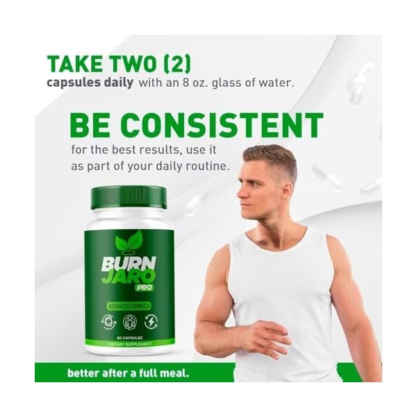 Burn Jaro Pro - avec complexe de sel rose | Support du métabolisme pour les femmes et les hommes | Support naturel du métabol...
