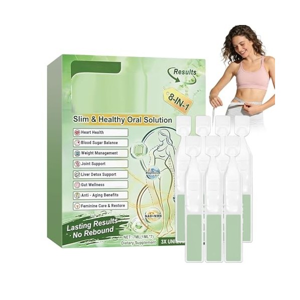 Paquet de 5 Boîtes Moringa Gouttes Minceurs 8 en 1, moringa x berberine patch, Stimule Métabolisme, Gouttes Minceur Naturelle...