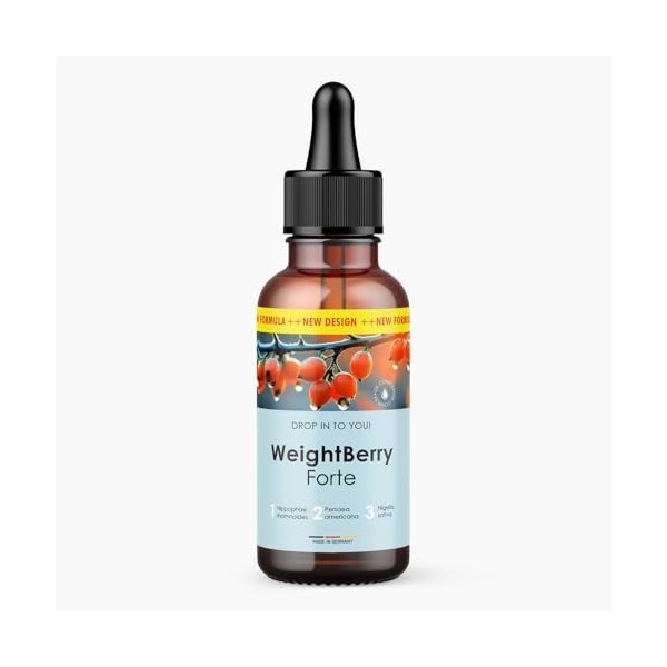 Weightberry Forte gouttes | avec des ingrédients naturels | pour les hommes & les femmes | contenu 30 ml 1x Brûleurs de graisse