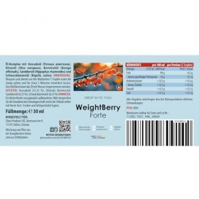 Weightberry Forte gouttes | avec des ingrédients naturels | pour les hommes & les femmes | contenu 30 ml 1x Brûleurs de graisse