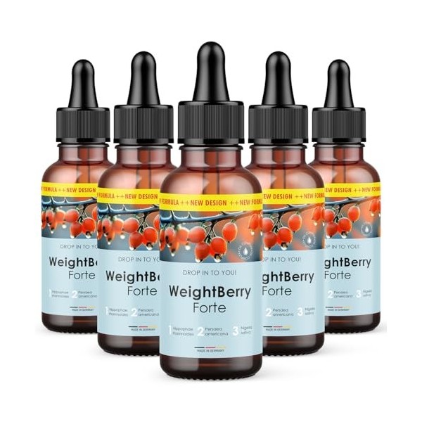 Weightberry Forte gouttes | avec des ingrédients naturels | pour les hommes & les femmes | contenu 30 ml 1x Brûleurs de graisse