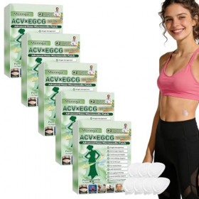 Nano-Aiguilles Moringa ACV×EGCG 10 en 1 - Lot de 7 Patchs Nano Patch à Micro Aiguilles pour Raffermissement et Métabolisme - ...