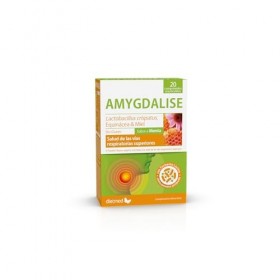 DIETMED AMYGDALISE sabor menta 20comp mastic. – complément alimentaire sous forme de comprimés, boîte de 20 comprimés, convie