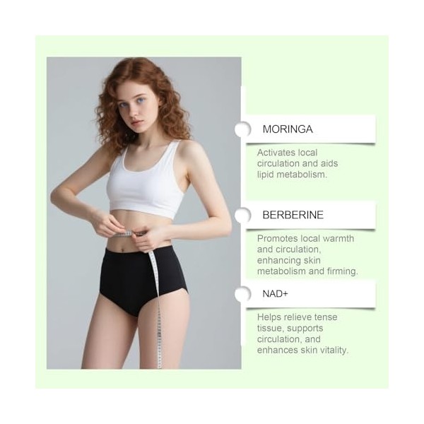 Moringa Patchs Minceurs 10 en 1, Patch Nano Microneedle Minceur, Ingrédients Naturels, Facile à Appliquer, Invisible Sous les...