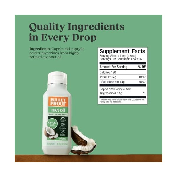 Bulletproof - Upgraded MCT Oil - 16oz single 16oz Now called XCT Oil by BulletProof